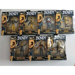 Jakks Pacific Bendy And The Ink Machine Lot of 7 Wave 1 And 2 Figures - Opened
